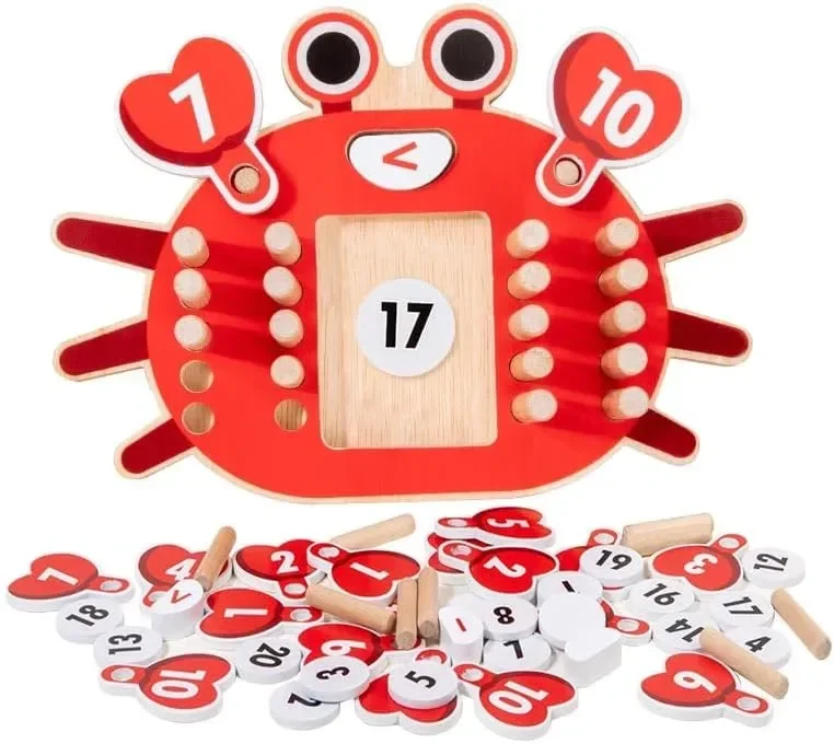 KUKUTrue® Монтесори дървена играчка 3-6 години, играчка за учене по математика