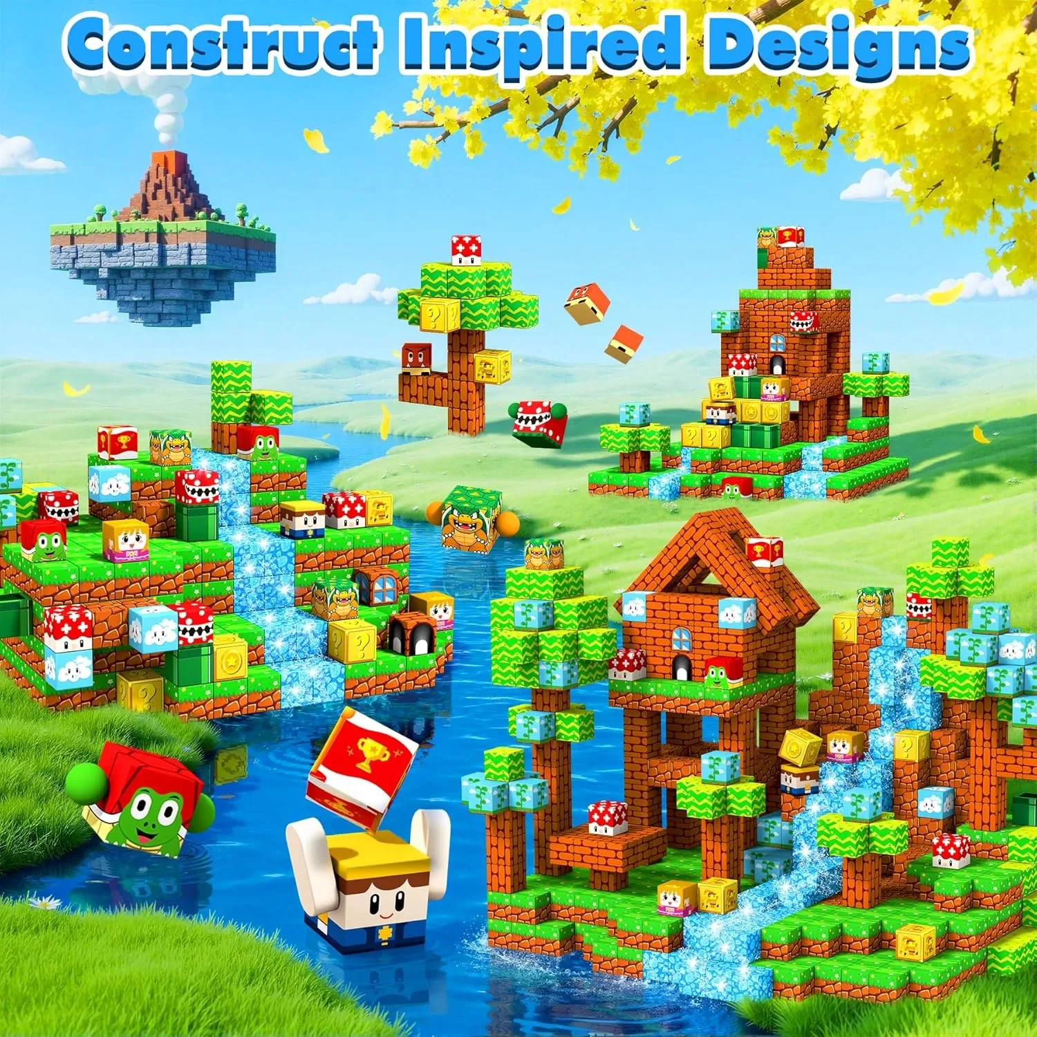 Магнитни строителни блокчета „Magnetic Building Blocks“ – 108 части, 3+ години