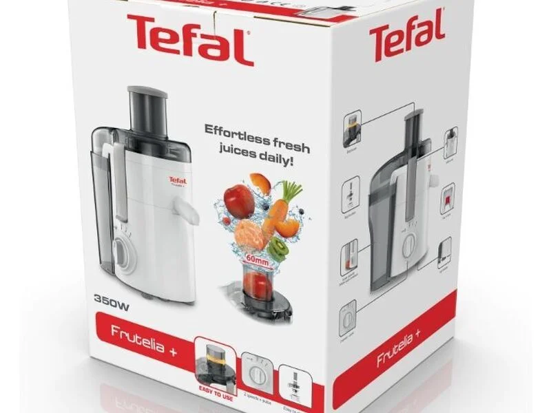 Сокоизстисквачка, Tefal ZE370138 Frutelia+, plastic, white — снимка 3