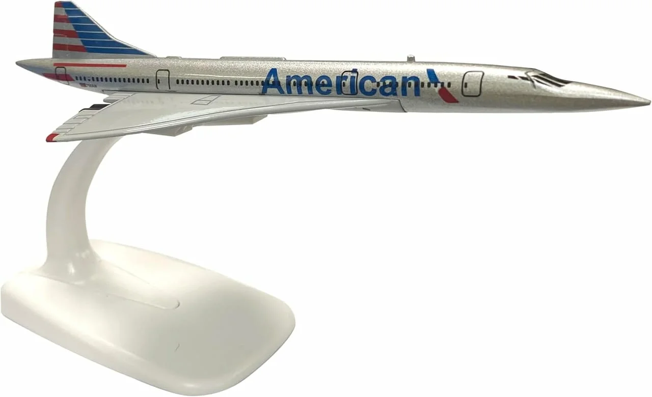 Конкорд самолет модел макет метален American полет небе класа Concorde — снимка 2