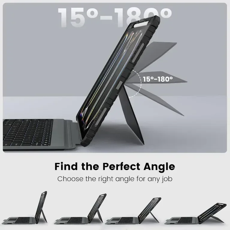 Калъф с клавиатура Nillkin за iPad Pro 13(2024), тракпад, подсветка — снимка 4