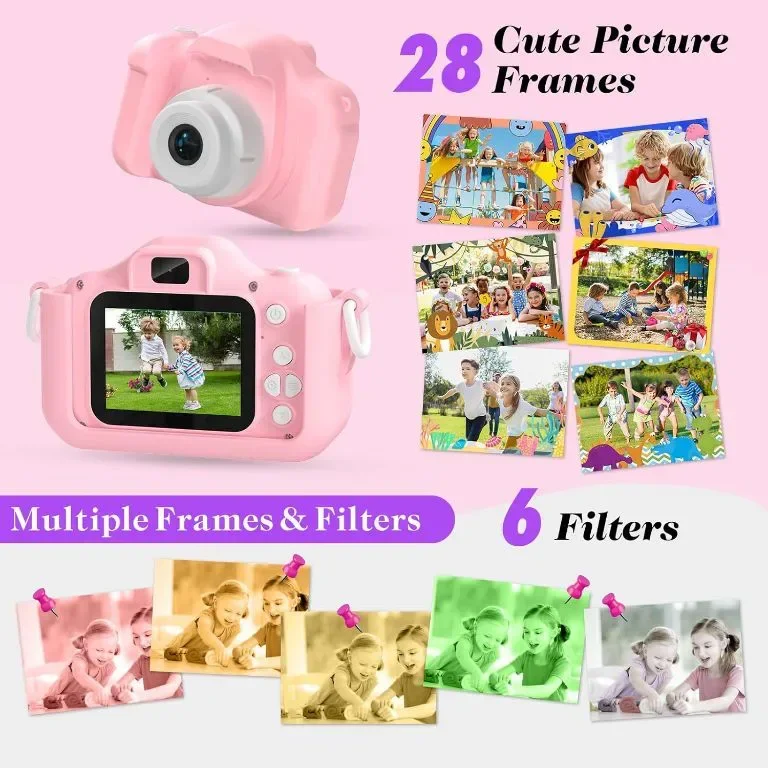 Цифрова камера Envyvip за деца 3-8 години, HD 1080P, 32GB SD карта — снимка 3