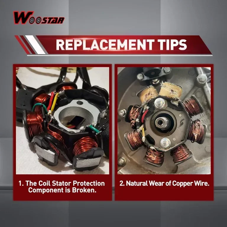 WOOSTAR 7-бобинен 8-жилен магнитен статор за TT-R125E TT-R125L TT-R125lE — снимка 5