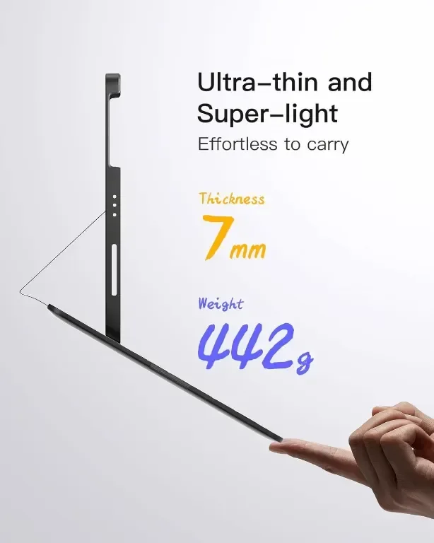 Калъф с клавиатура Inateck за iPad 10th Gen 2022/Air 2024 11 инча, 7-цветна подсветка, BK2007 — снимка 2