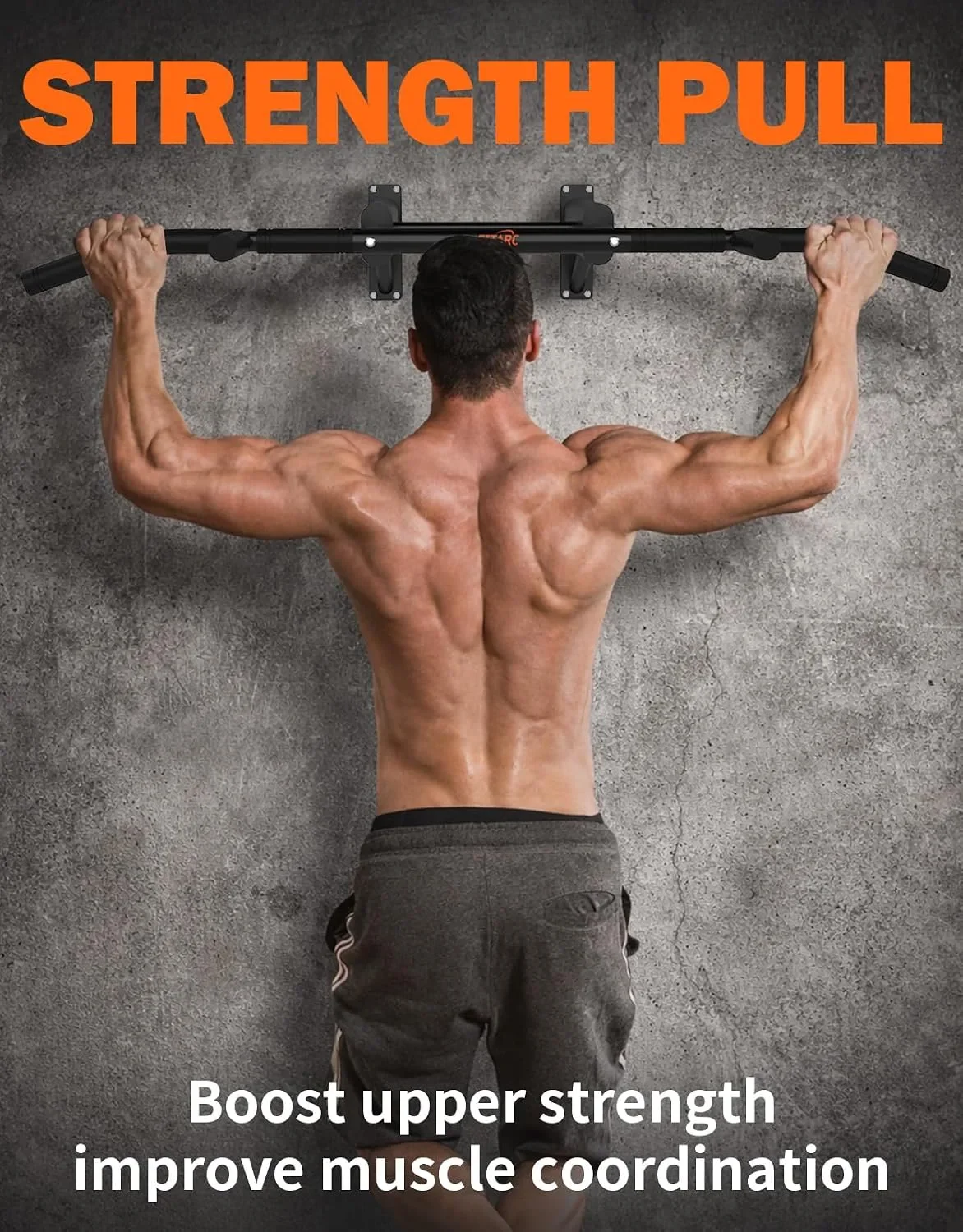 Щанга за набирания (pull-up bar) FITARC за стенен монтаж, до 200 кг — снимка 3