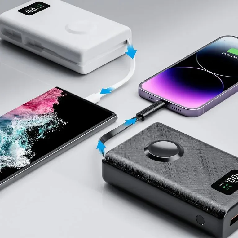 PZOZ 20000mAh Power Bank Бързо зареждане, Led Display 22.5W PD USB-C/USB-A — снимка 5