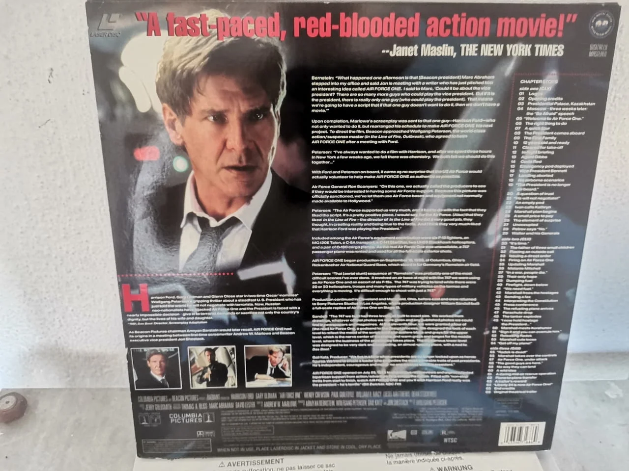 Air Force One - Harrison Ford - Laserdisk — снимка 4