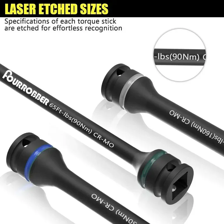 Fourrobber 1/2" Комплект въртящи лостове, 5 части с цветно кодирани 90-190NM — снимка 4