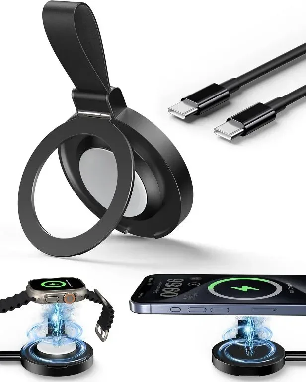 Магнитно безжично зарядно устройство Meifigno, Mag Safe с USB C кабел