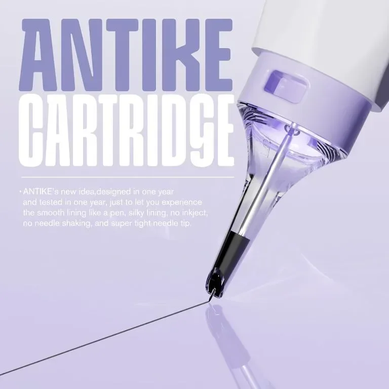 ANTIKE 50 броя Смесени касети за еднократна употреба #10 игли за татуировки с втулка за татуси — снимка 3