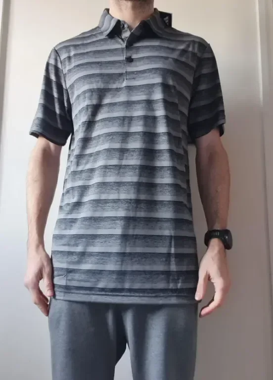 Мъжка поло тениска с двуцветни райета Adidas, XL — снимка 3