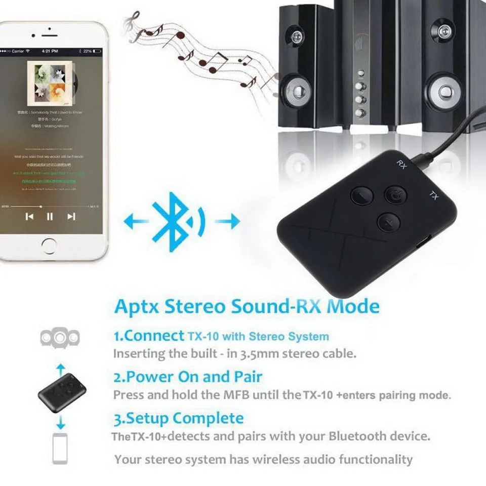 2 в 1 безжичен bluetooth (блутут) аудио приемник и предавател — снимка 2