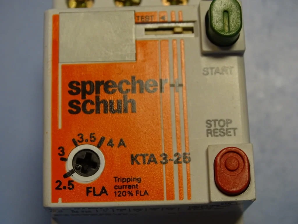 Моторна защита Sprecher+Schuh KTA 3-25 1.6/2.5A overload relay motor control — снимка 6