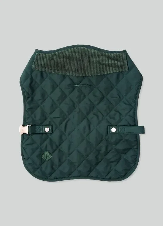 HUGO & HUDSON x HACKETT Капитонирано яке за кучета, зимно палто с кадифена яка, горско зелено M 40 — снимка 6