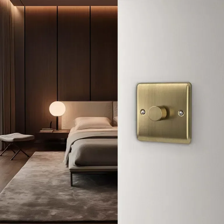 Zigtiger LED Димер: за LED/Халоген, 1 Клавиш, 3-100W, Без Неутрален, Античен Месинг — снимка 3