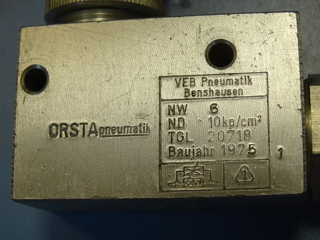 Пневматичен дросел клапан ORSTA NW6 throttle valve TGL20718 — снимка 4