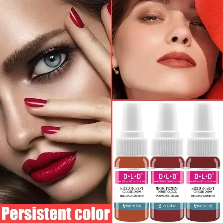 Мастило за татуировки DLD Tattoo Embroidery Lip Color Art, 14 бутилки — снимка 3