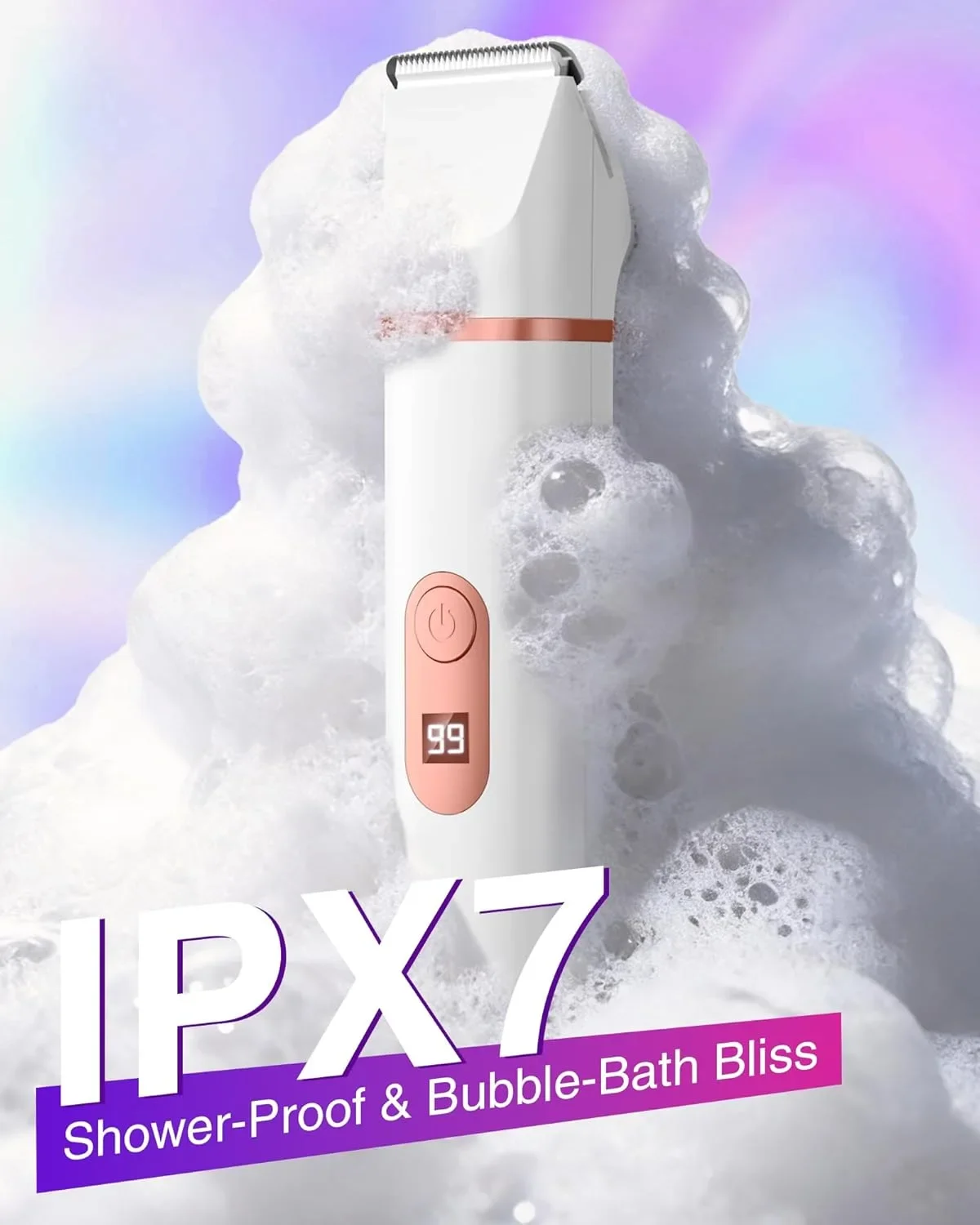 Дамски 3-в-1 тример за тяло с LED дисплей и водоустойчив дизайн (IPX7) — снимка 6