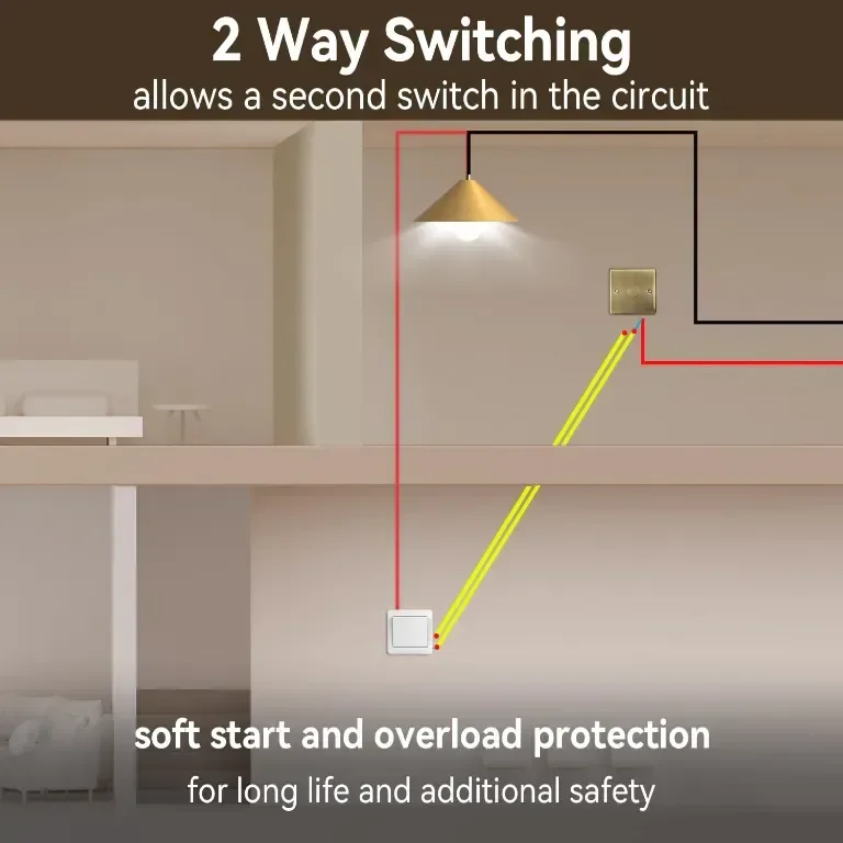 Zigtiger LED Димер: за LED/Халоген, 1 Клавиш, 3-100W, Без Неутрален, Античен Месинг — снимка 4