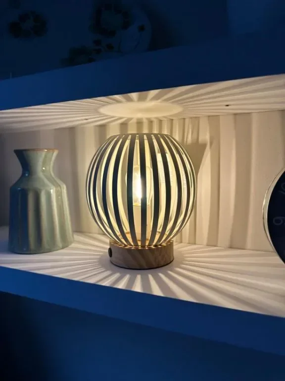 JHY DESIGN USB акумулаторна нощна лампа безжична метална клетка LED фенер, за декорация на парти — снимка 7
