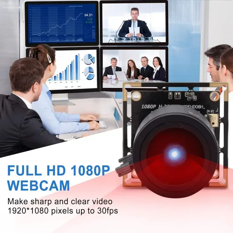 ELP1080P стрийминг уеб камера с микрофон, широкоъгълен 2.8-12 варифокален обектив, IMX323 сензор — снимка 8
