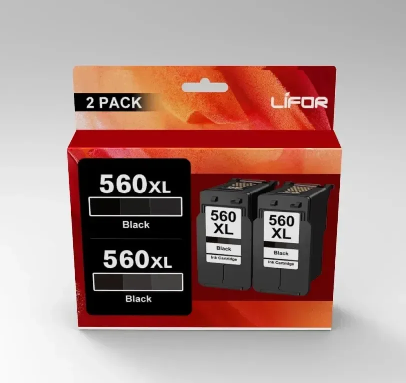 LIFOR PG-560 XL 560XL черни касети с мастило, за Canon (2 черни) — снимка 8