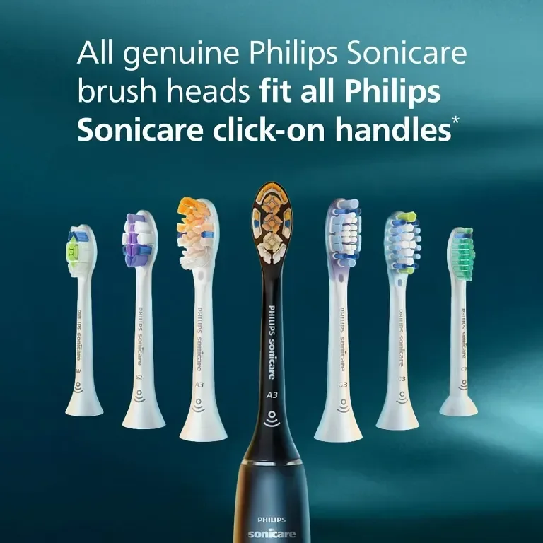Philips Sonicare A3 Premium All-in-One, Оригинални резервни глави, черни, 4 броя, HX9094/88 — снимка 7