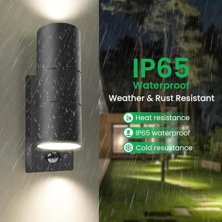 ALUSSO LED стенна лампа PIR сензор за движение 8W 750LM, нагоре надолу, 2 крушки — снимка 4