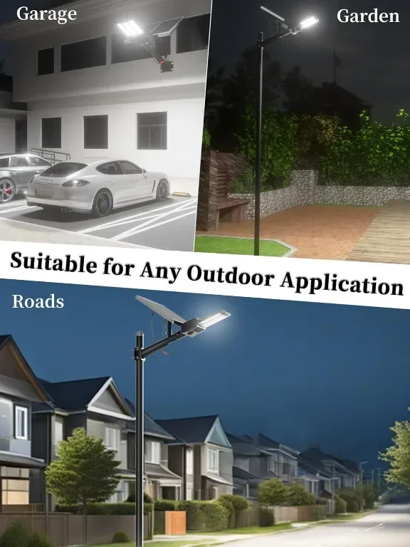 Ofuray Of-10000W соларна улична лампа с дистанционно, 6500К, IP67 — снимка 8