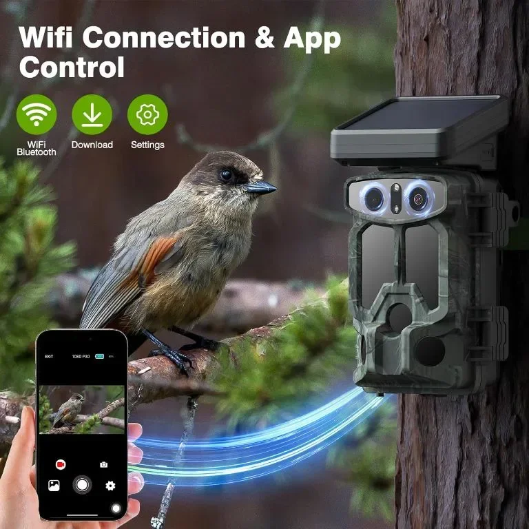 VOOPEAK 4K 30FPS 60MP камера за диви животни, с 5000mAh соларен панел — снимка 6