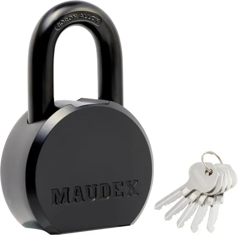 Тежкотоварен катинар Maudex® PML65 - висока сигурност със скоба от борна сплав, с 5 ключа