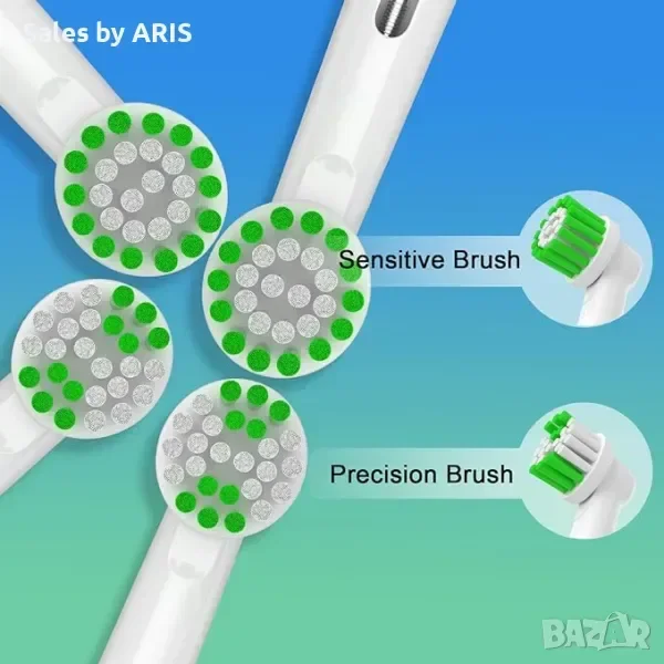 Резервни глави за четки за зъби Wetqaip съвместими с Braun, 16 броя, бели — снимка 3
