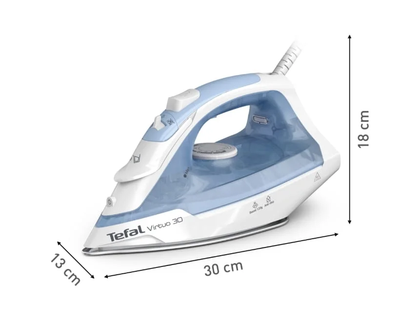 Ютия, Tefal FV2C41E0 Steam Iron Virtuo 30 — снимка 3