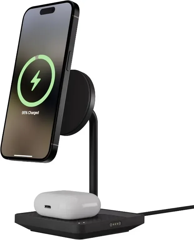 Mous Стойка - безжично зарядно 2 в 1, 15W Qi2, Съвместим с MagSafe — снимка 7