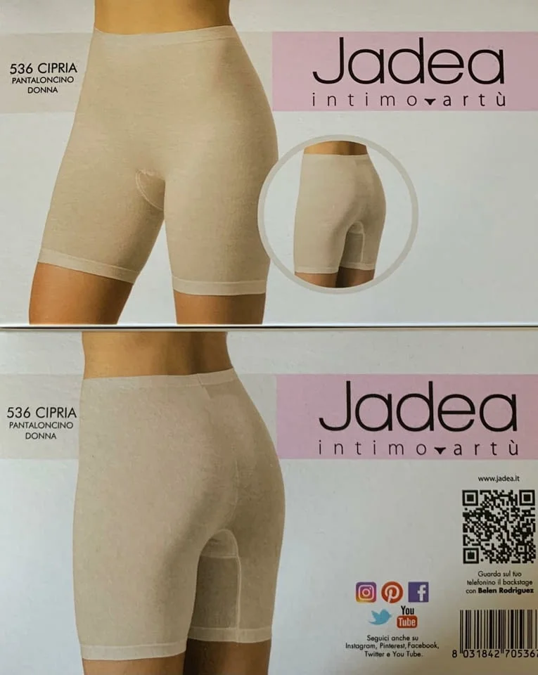 Jadea S, M, L, XL, 2XL, 3XL, 4XL, 5XL черни, телесни италиански памучни крачоли против протриване