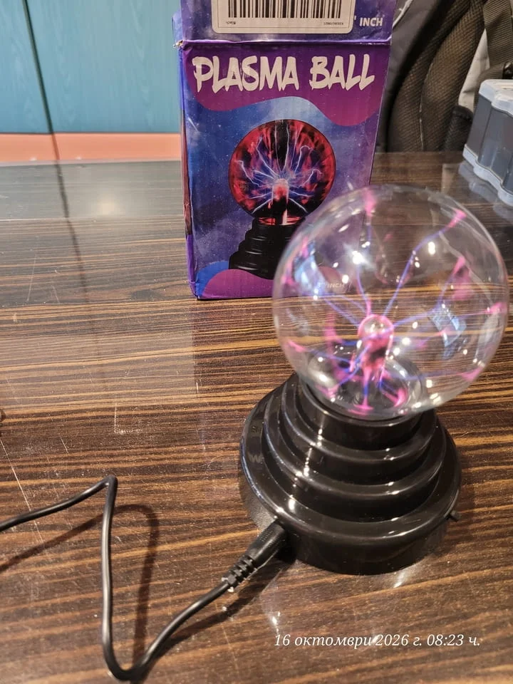 Плазмена лампа (Plasma Ball) – декоративно и забавно осветително тяло — снимка 6