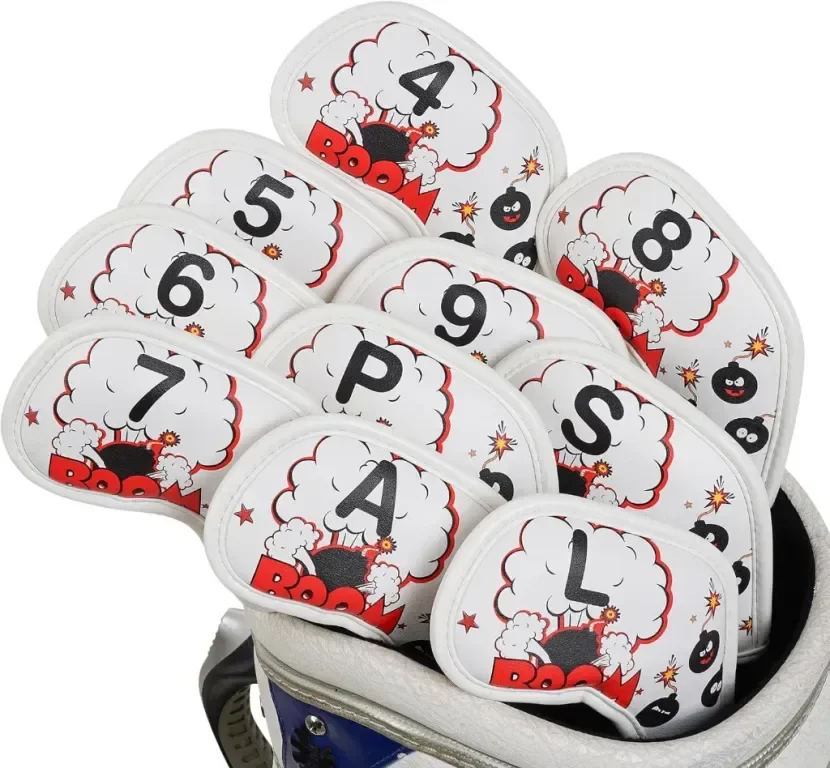 Craftsman Golf Red Bomb Комплект капаци с бяла желязна глава с магнитно затваряне — снимка 3