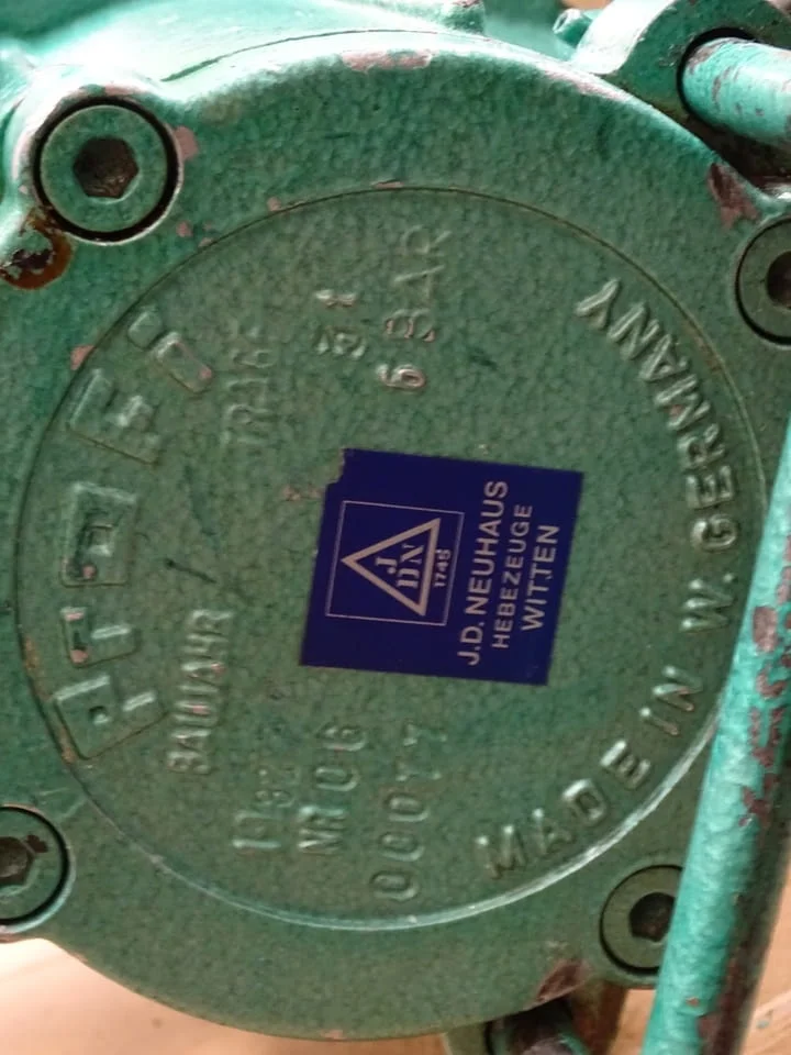 Верижен телфер с пневмозадвижване J.D.Neuhaus PROFI 3t Air Pneumatic Chain Hoist — снимка 7