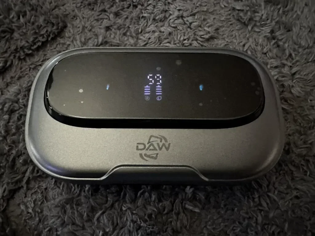 Daw J13 3D Sound Безжични слушалки, Bluetooth V5.3, OWS технология с калъф за зареждане, сребристи — снимка 10