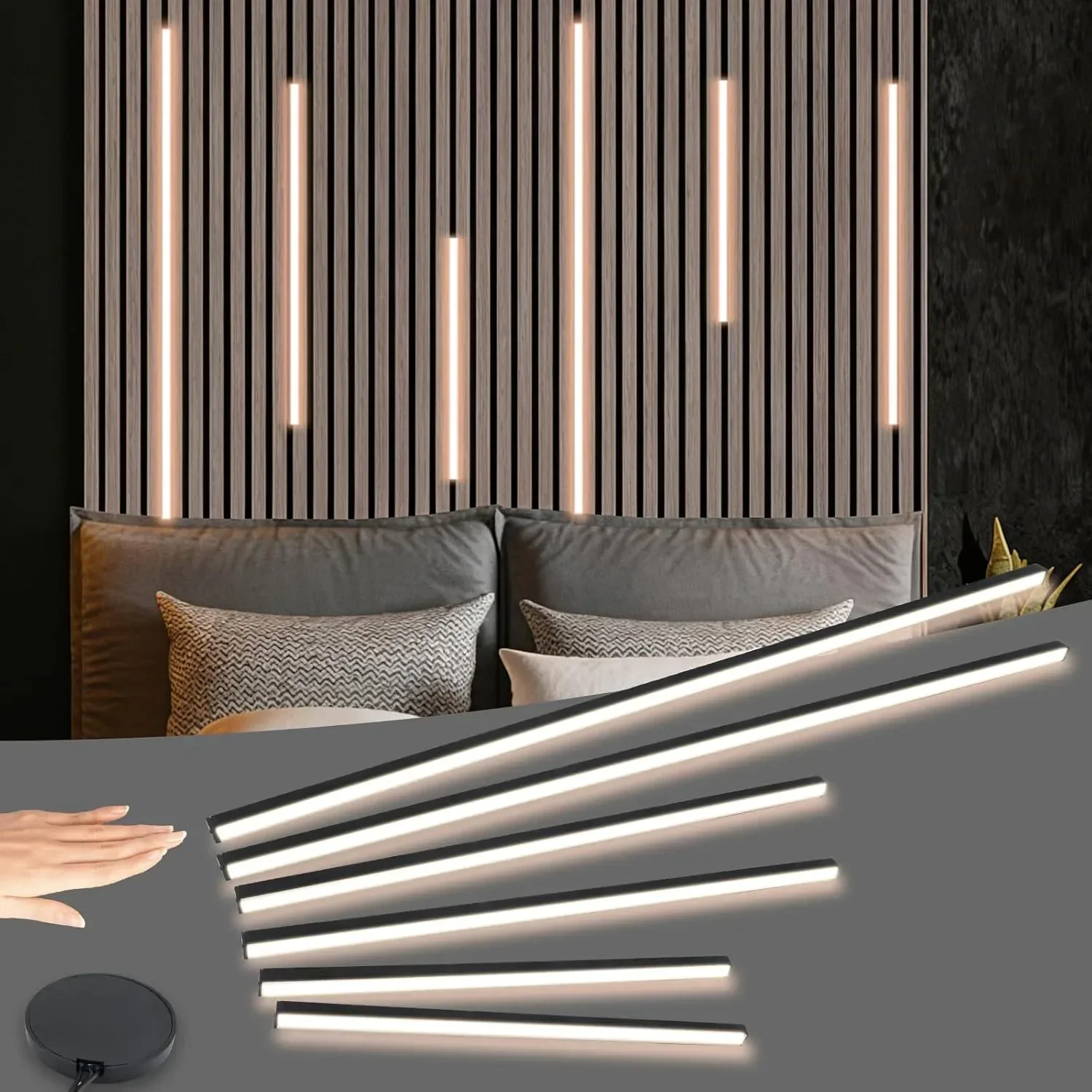ACESOME комплект 6 LED профила за акустични панели, 3000 K
