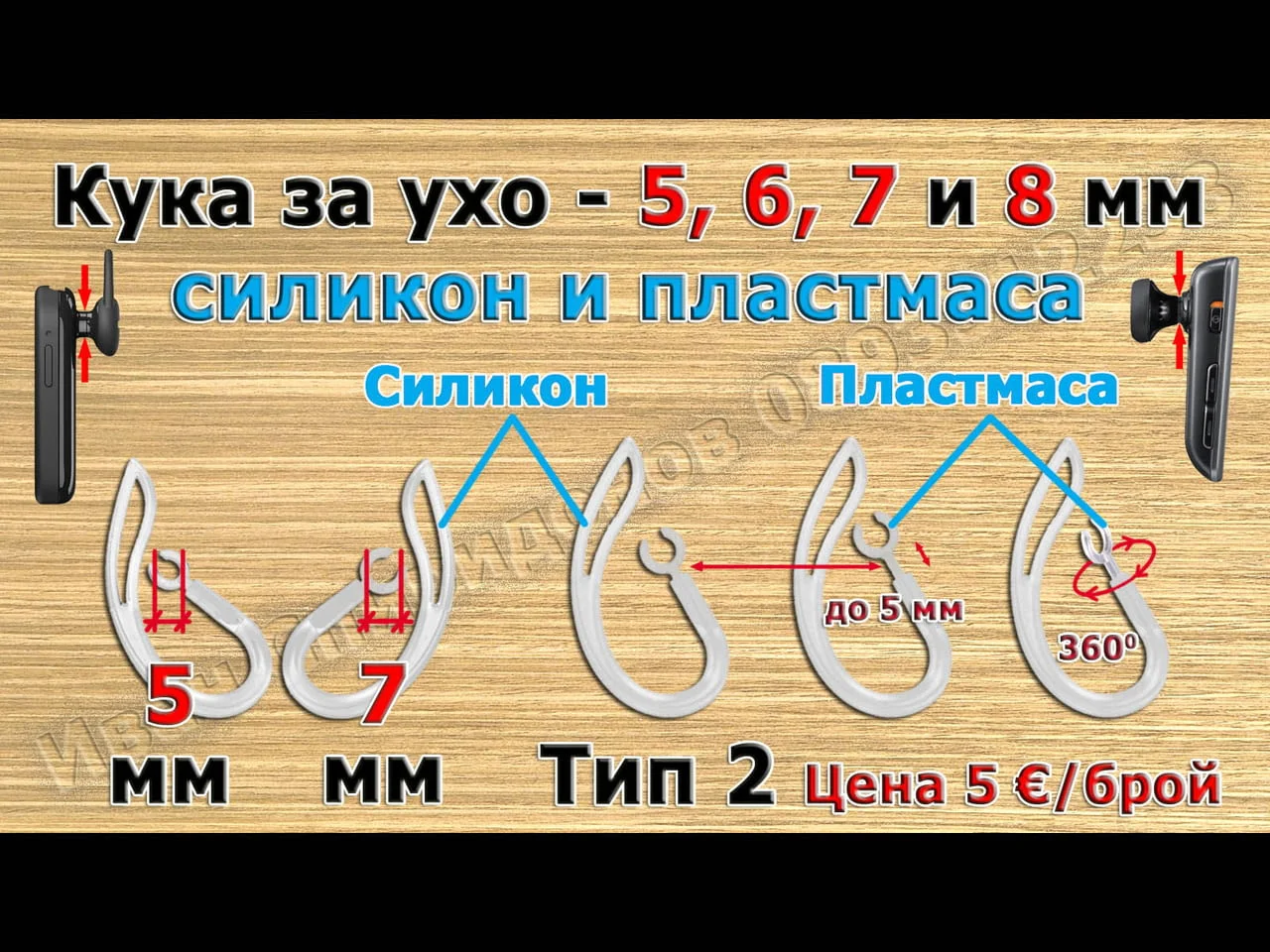 Куки за ухо за блутут слушалки — снимка 3