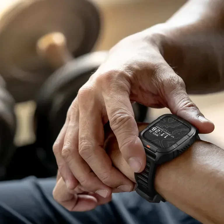 Метален корпус с каишка, съвместим с каишки за Apple Watch 44 mm — снимка 9