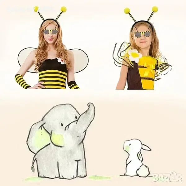 Bee Костюм за карнавал с аксесоари, комплект от 4 части — снимка 4
