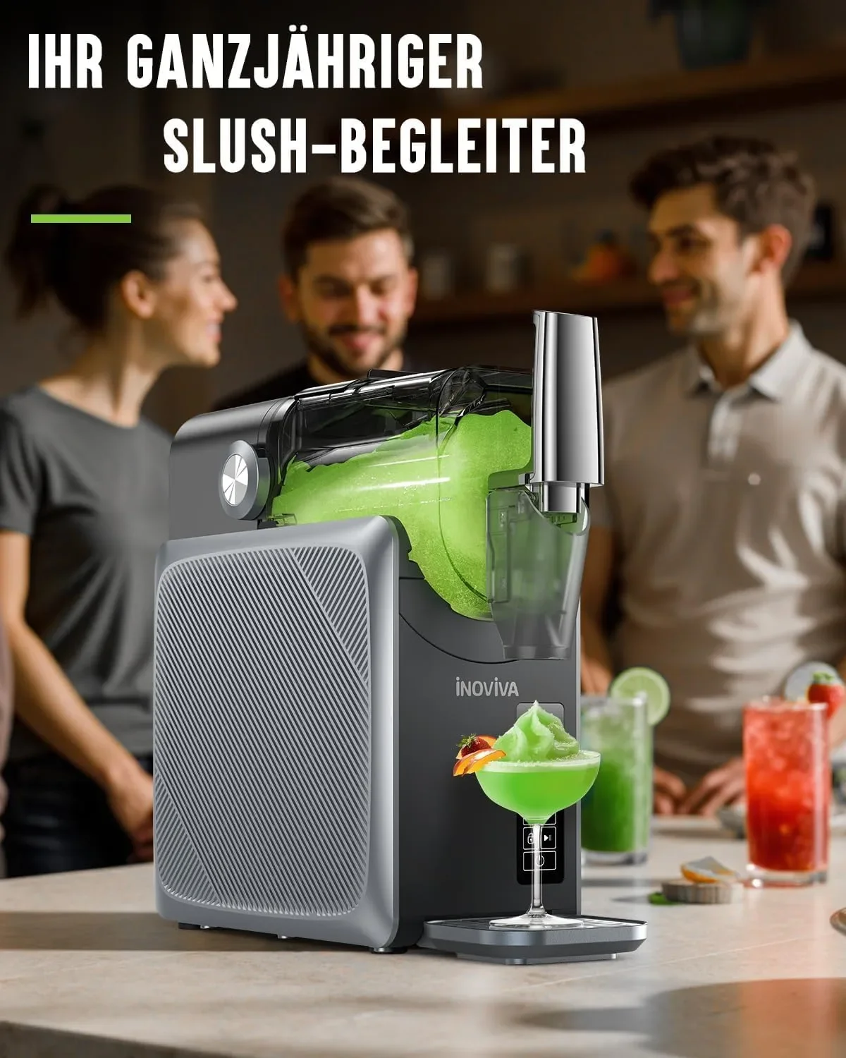 Машина за сладоледени и замразени напитки (slush) INOVIVA, 2.5 л — снимка 9