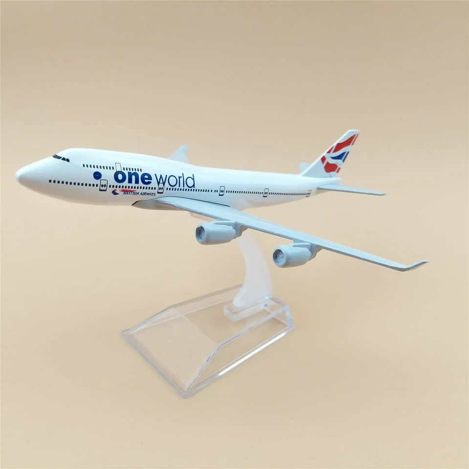 Boeing 747 самолет модел макет One World американски превоз пътници черна кутия пилот диспечер полет — снимка 8