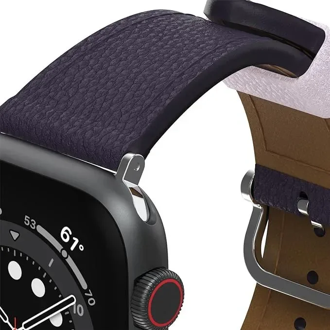 Кожена каишка за часовник OtterBox Symmetry Cactus за Apple Watch, 45/44/42mm, лилава — снимка 3