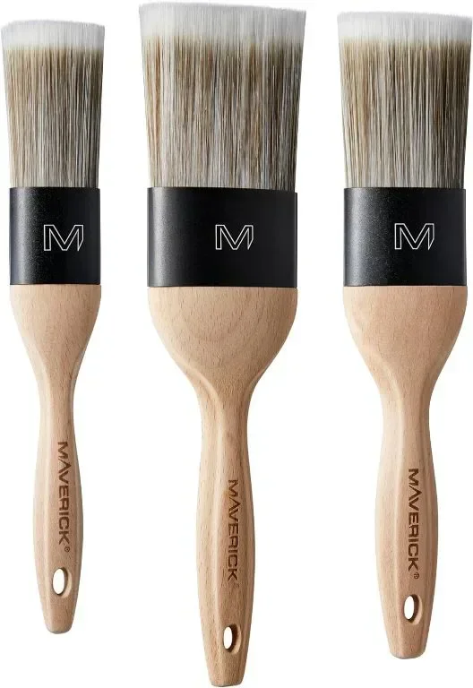Maverick Четки за рисуване 190 Series права нарязана овална глава Memex с FSC дърво 1,5", 2", 2,5" — снимка 4