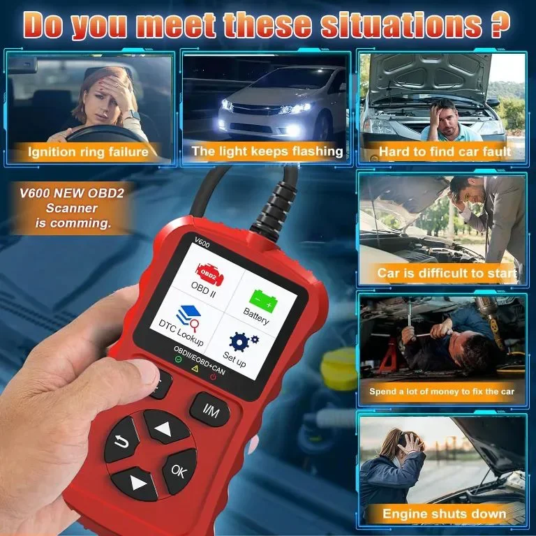 OBD2, автоматичен диагностичен инструмент OBDII, четец на кодове на автомобили OBD EOBD — снимка 3