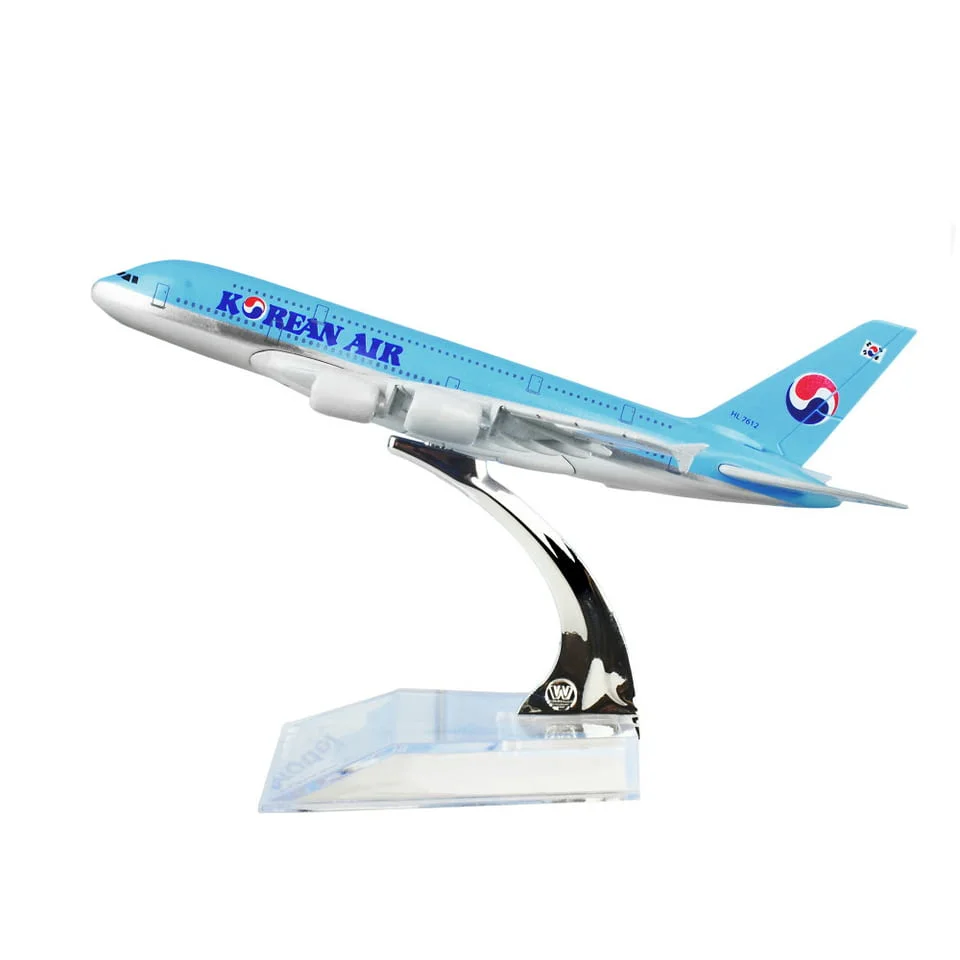 Еърбъс 380 самолет модел макет Korean Air метален A320 Южна Корея Азиатски пътнически класни превози