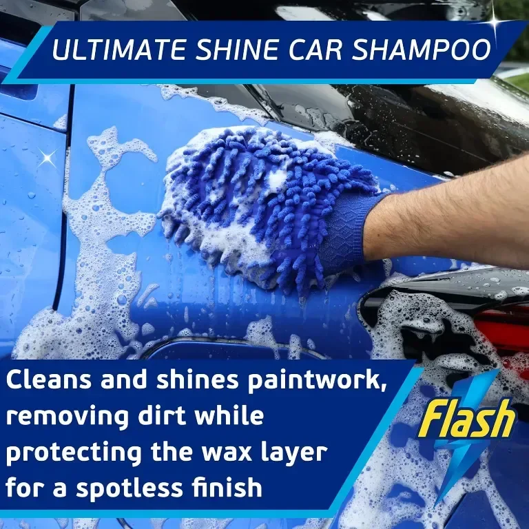 Flash Car Care Автомобилен комплект за грижа за автомобили 4x500 мл за външно и вътрешно почистване — снимка 2
